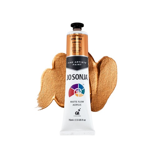 JS Premium Metallic Aztec Gold 75ml with swatch